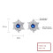 Blue Hexagonal Pattern Summer Vintage Fashion Jewelry Ladies 925 Silver Earrings