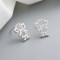 Cute Little Girl Pattern Vintage Fine Jewelry 925 Silver Stud Earrings For Women