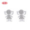 Cute Little Girl Pattern Vintage Fine Jewelry 925 Silver Stud Earrings For Women