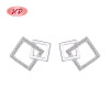 Joyas de moda femenina 925 pendientes minimalistas de geometría irregular de plata esterlina