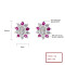 Purple Flowers Pattern Fine Jewelry 925 Sterling Silver Flower Earrings For Women