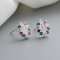 Flower Pattern Fine Jewelry 925 Sterling Silver Vintage Sterling Silver Stud Earrings For Women