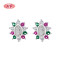 Flower Pattern Fine Jewelry 925 Sterling Silver Vintage Sterling Silver Stud Earrings For Women