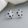 Fashion Blue Flower Fashion Jewelry Lady Classic retro Fashion Jewelry Orejeras