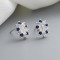 Trendy Blue Flower Fashion Jewelry For Women Classic Vintage Fashion Jewelry Stud Earrings