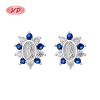Fashion Blue Flower Fashion Jewelry Lady Classic retro Fashion Jewelry Orejeras