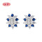 Trendy Blue Flower Fashion Jewelry For Women Classic Vintage Fashion Jewelry Stud Earrings