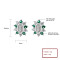 Green Flower Fashion Jewelry 925 Vintage Sterling Silver Stud Earrings For Women