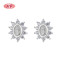 Unique Custom Flower Hypoallergenic Cubic Zircon Fashion Jewelry 925 Earrings Studs