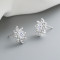 Colorful Flower Fashion Jewelry For Women Cut Zircon Womens 925 Silver Small Stud Earrings