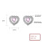 Pink Cubic Zircon Vintage Unusual Sterling Silver Fashion Jewelry Heart Earrings For Women