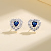 Heart Shape Cubic Zirconia Fashion Jewelry For Women Vintage Womens 925 Silver Earring
