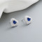 Heart Shape Cubic Zirconia Fashion Jewelry For Women Vintage Womens 925 Silver Earring