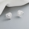 White Heart Fine Jewelry Cubic Zircon Fashion Summer 925 Silver Cute Earrings For Girls