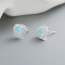 Blue Heart Shape For Ladies Vintage Cubic Zircon Earrings Jewelry New 2024