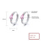Wholesale Fine Jewelry For Women Vintage Pink Cubic Zircon Huggie Earrings 925 Sterling Silver