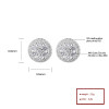 Patrón circular 925 cubo de plata esterlina zircon clásico joyas de moda retro pendientes