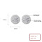 Round Pattern 925 Sterling Silver Cubic Zircon Classic Vintage Fashion Jewelry Stud Earrings