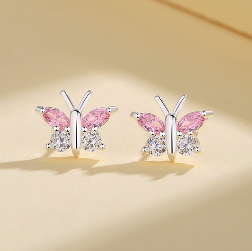 925 Sterling Silver Cute Zirconia Big Fashion Earrings Manufacturers Fine Jewelry Brand Wholesale