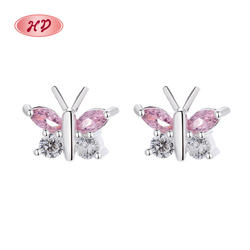 925 Sterling Silver Cute Zirconia Big Fashion Earrings Manufacturers Fine Jewelry Brand Wholesale