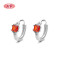 High Quality Costume Jewelry Wholesale Cute Square Zircon Huggie Earrings 925 Sterling Silver