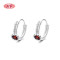 Fashion Jewelry Wholesale Round Minimalist Cubic Zirconia Huggie Earrings Sterling Silver