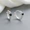 Hd Accessories Wholesale High Quality Fashion Jewelry Black Zircon Huggie Earrings Sterling Silver