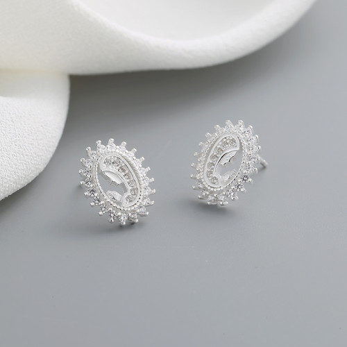 Big Fashion Earrings Supplier 925 Sterling Silver Custom Wholesale Jewelry Religious Stud Earrings