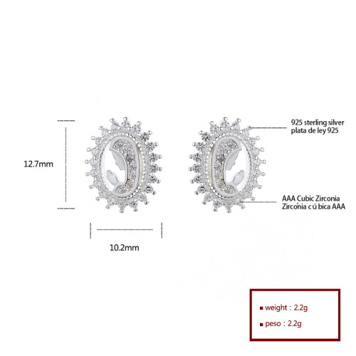 Big Fashion Earrings Supplier 925 Sterling Silver Custom Wholesale Jewelry Religious Stud Earrings