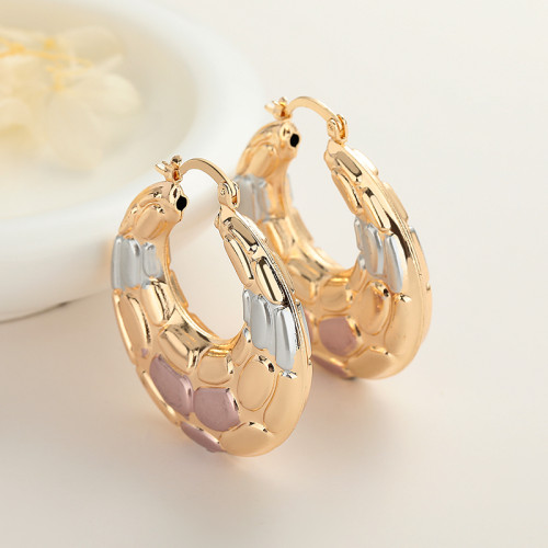 Hengdian Trendy Wholesale Personalized High Quality Fashion Jewelry18K Gold Filled Hoop Earrings