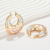 Hengdian Fashion Wholesale personalizado joyas de moda de alta calidad 18k pendientes de Aro de oro