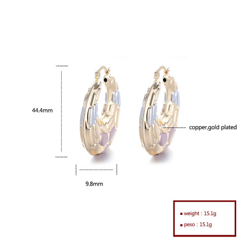 Hengdian Trendy Wholesale Personalized High Quality Fashion Jewelry18K Gold Filled Hoop Earrings