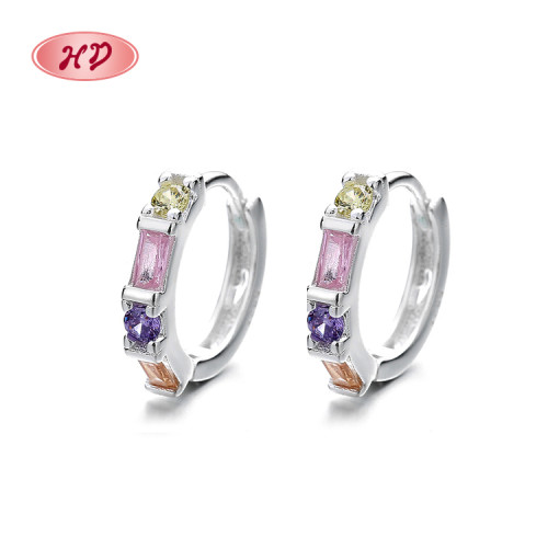 Hd Accessories Wholesale Cubic Zirconia For Women 925 Sterling Silver Huggies Earrings