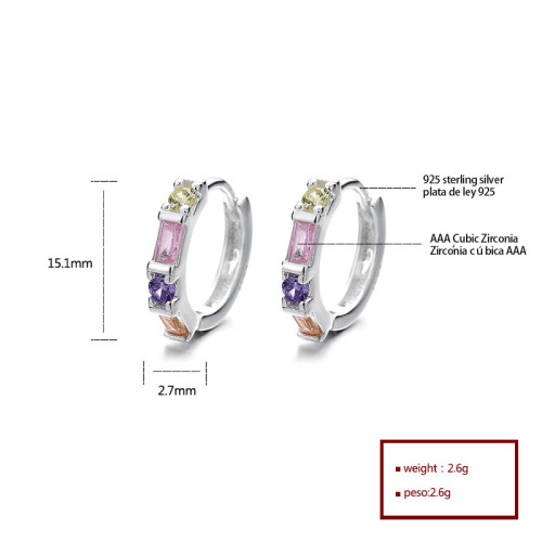 Hd Accessories Wholesale Cubic Zirconia For Women 925 Sterling Silver Huggies Earrings