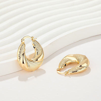 Hd Accessories Wholesale Trendy Vintage 18K Gold Women Earrings Suppliers Hoop Earrings