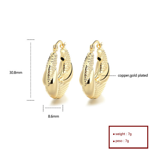 Hd Accessories Wholesale Trendy Vintage 18K Gold Women Earrings Suppliers Hoop Earrings