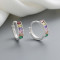 New Arrivals Fine Jewelry Pure Vintage Cubic Zirconia Huggie Earrings 925 Sterling Silver