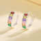 New Arrivals Fine Jewelry Pure Vintage Cubic Zirconia Huggie Earrings 925 Sterling Silver