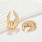 Wholesale Price High Quality Texture Irregular For Women Hoop Earrings 18K Gold Plated