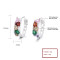 Wholesale Hypoallergenic Fashion Jewelry For Ladies Colorful Flower Pattern Huggies Earrings 925