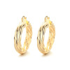 Wholesale Customized Personalized Fine Jewelry For Ladies Iron 18K Gold Plated Hoops Earrings