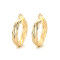 Wholesale Customized Personalized Fine Jewelry For Ladies Iron 18K Gold Plated Hoops Earrings