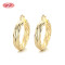 Wholesale Customized Personalized Fine Jewelry For Ladies Iron 18K Gold Plated Hoops Earrings