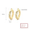Wholesale Customized Personalized Fine Jewelry For Ladies Iron 18K Gold Plated Hoops Earrings