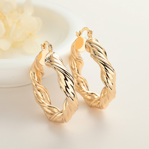 Hengdian High Quality Personalized Irregular 18K Laminated Gold Wholesale Personalized Hoop Earrings