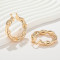 Hengdian High Quality Personalized Irregular 18K Laminated Gold Wholesale Personalized Hoop Earrings