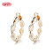 Hengdian High Quality Irregular Fashion Jewelry For Gift 18K Gold Hypoallergenic Chunky Hoop Earrings For Women
