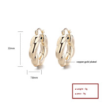 Wholesale Customized Personalized Fine Jewelry For Women 18K Laminated Gold Wholesale Hoop Earrings