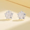 Hot Sale Wholesale Cubic Zirconia For Women Fashion Jewelry Pink Flower Pattern Earrings 925