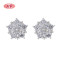 Fashion Jewelry  Cubic Zirconia 925 Sterling Silver Pentagonal Flower Pattern Earrings Women